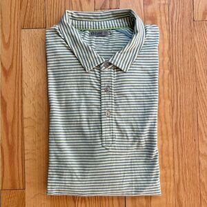 Tasc Performance Men’s Short Sleeve Polo Shirt 2XL XXL Yellow Gray Stripes